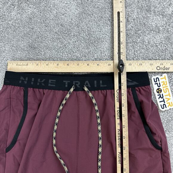 Nike Dri-Fit Trail Dawn Range Running Pants Mens Sz Small Maroon DX0855-681 - Picture 12 of 14